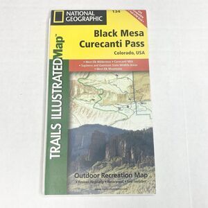 National Geographic Trails Map #134 Black Mesa Curecanti Pass Colorado, USA